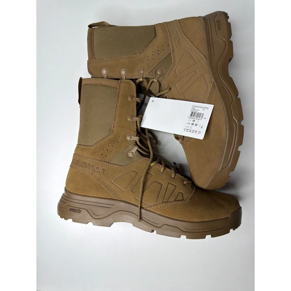Salomon Guardian Wide Men 12.5 Tactical Boots Coyote Brown Contagrip L4058910038